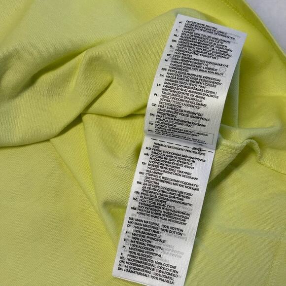 Adidas x Ivy Park 3 Stripe Short Sleeve T Shirt Frozen Yellow Unisex Size 4XL - Picture 9 of 10